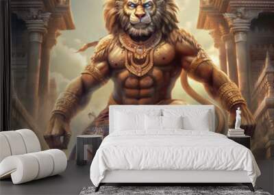 hindu god narasimha Wall mural