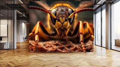 wasp macro shot Wall mural