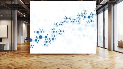 Abstract molecules medical background Wall mural