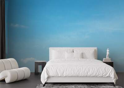 Blue sky. As a natural background image Wall mural