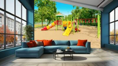 Children playground in the park Wall mural