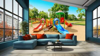 Children playground in the park Wall mural