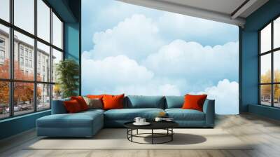 Cloud in rainy season vector cloud Wall mural