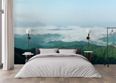 Mountain view from the highest point. Wall mural