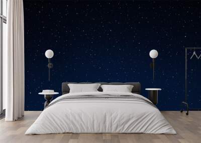 The night sky is full of stars. Vector Sky Background Wall mural