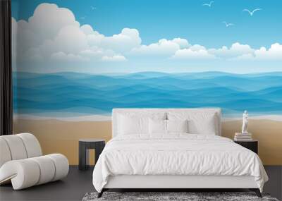 Tropical seascape Wall mural