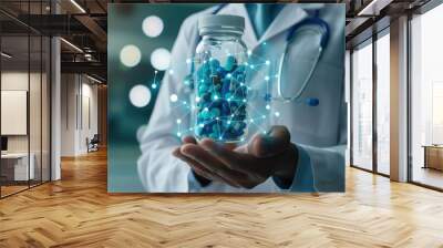 AI applications in personalized medicine and patient care Wall mural