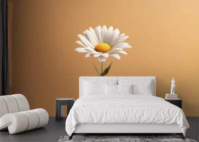 Daisy flower copy space in yellow background Wall mural