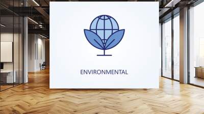 Environmental vector, icon or logo sign symbol illustration. Wall mural