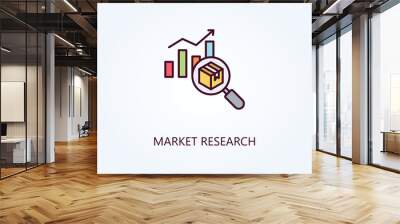 market research vector, icon or logo sign symbol illustration. Wall mural