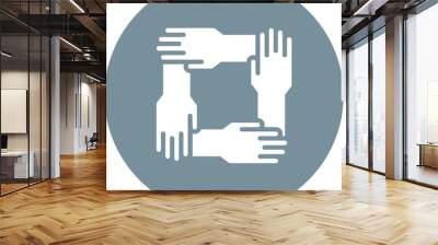 Collaborators icon vector image. Can be used for Social Relationship. Wall mural