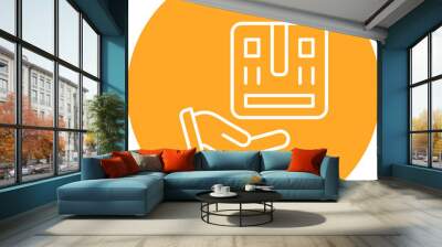 Delivery Line Two Color Icon Wall mural