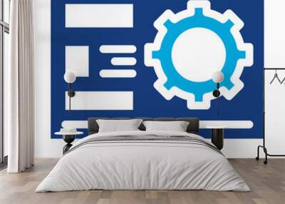 Design Software icon vector image. Can be used for Engineer in Mechanics. Wall mural