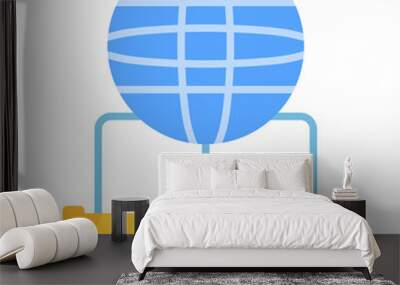 Global Network icon vector image. Can be used for Web Hosting. Wall mural