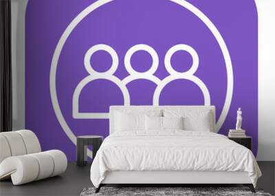 Squad icon vector image. Can be used for Social Relationship. Wall mural