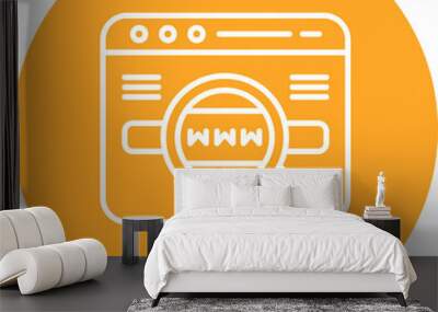 Website Search Line Two Color Icon Wall mural