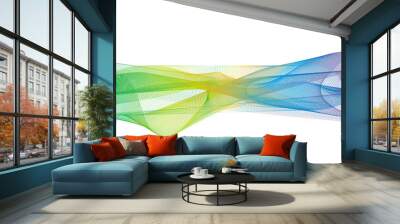 Abstract color Waves template background Wall mural