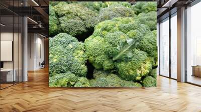 fresh broccoli on the market Wall mural