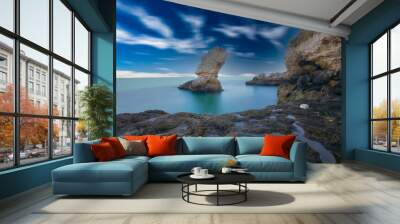 Black Sea coast in Turkey Kirklareli Province kiyikoy and stunning background photo Wall mural