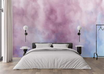 Fuchsia watercolor grungy texture background. Pastel watercolor paint strokes texture background. Wall mural