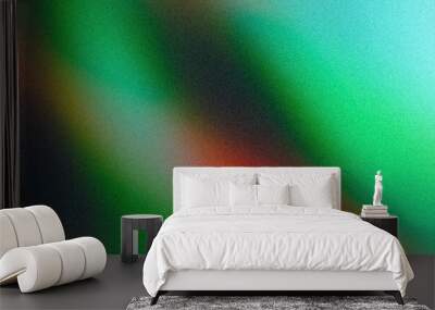 Grainy dark green red gradient background, vibrant poster noise texture banner, cover header backdrop design Wall mural