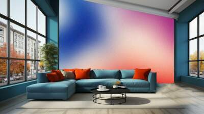 Magenta purple blue red light pastel colours grainy gradient texture backdrop design, copy space Wall mural