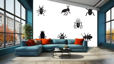 Minimal style Bombardier Beetle icon illustration design Wall mural