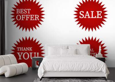 Beautiful and colorful discount banner and sale offer wallpaper  Wall mural