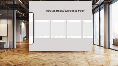 Social media post template Wall mural