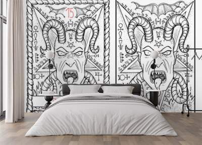 The tarot card. The devil. Wall mural