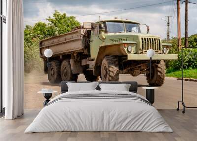 Heavy duty old military truck Wall mural