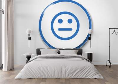 Bad smile icon. Button with bad smile icon. Modern UI vector. Wall mural