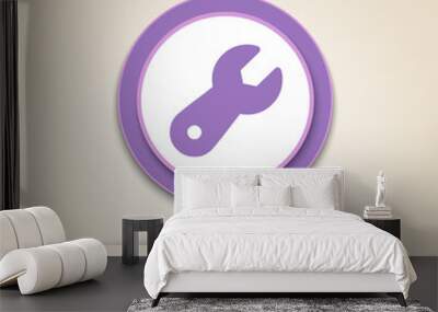 Colored icon or button of tool symbol with background Wall mural