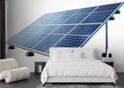 isolated white background of solar panel Wall mural