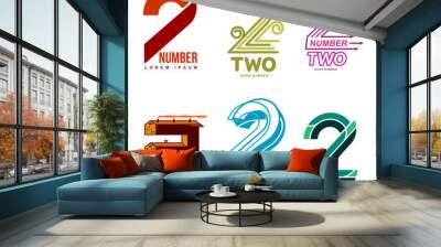 numeric logo two Wall mural