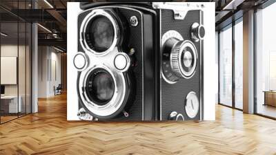 Vintage camera isolated on white background Wall mural