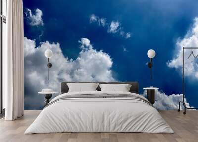 blue sky with clouds Wall mural