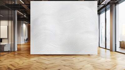 White modern minimalist wavy stripes background texture pattern Wall mural