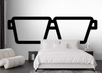 eyeglass icon Wall mural