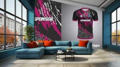 Soccer jersey design for sublimation or sports tshirt design for cricket football
 Wall mural