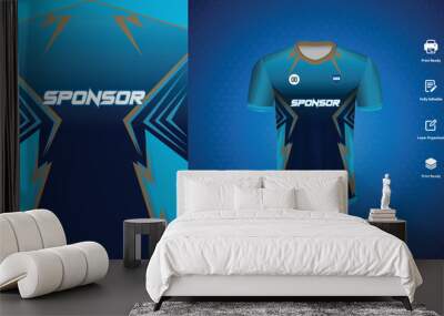 Vector soccer jersey design for sublimation or sports tshirt design for cricket football
 Wall mural