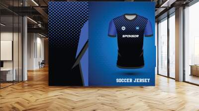 Vector soccer jersey design for sublimation or sports tshirt design for cricket football
 Wall mural