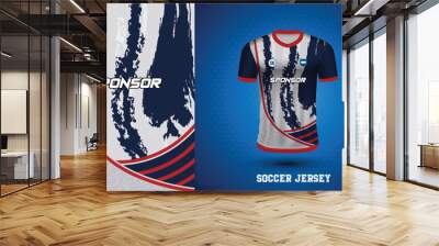 Vector soccer jersey design for sublimation or sports tshirt design for cricket football
 Wall mural