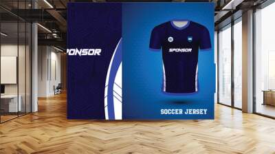 Vector soccer jersey design for sublimation or sports tshirt design for cricket football
 Wall mural