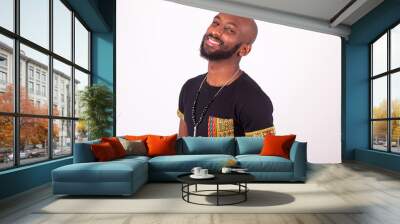 African American young man wearing traditional clothes Wall mural