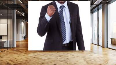 Black African American business man clenched fist - African peop Wall mural