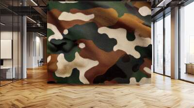 Background texture of camouflage cloth for design Wall mural