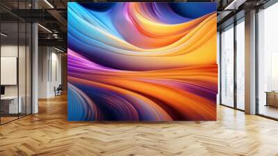 Colorful and fluid abstract background blurred to create fluid shapes Wall mural