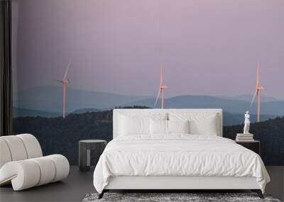 Mountaintop windmills Wall mural