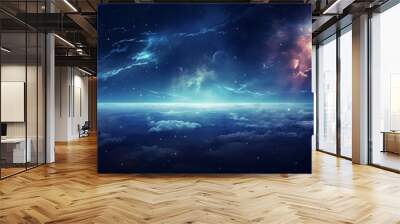 night sky glowing with iridescent deep space Wall mural